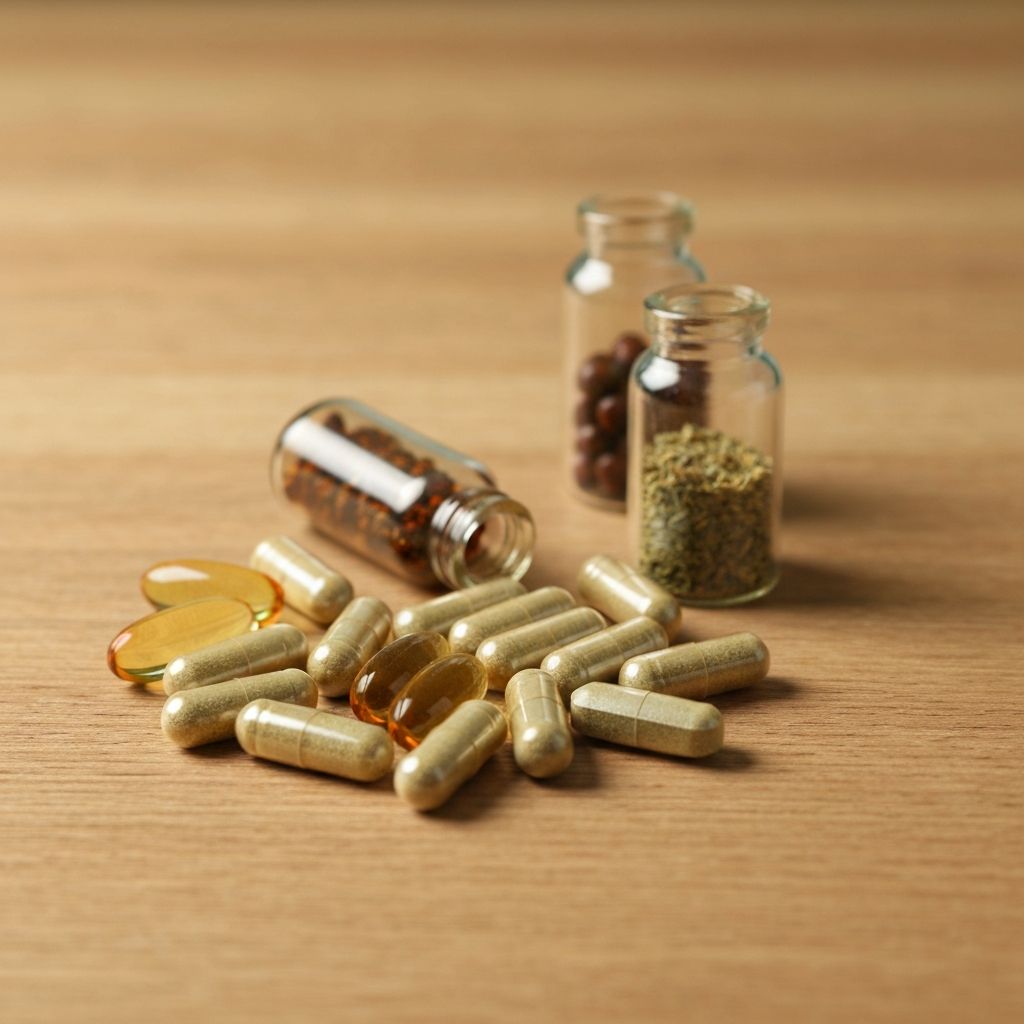 Various natural vitamin supplements